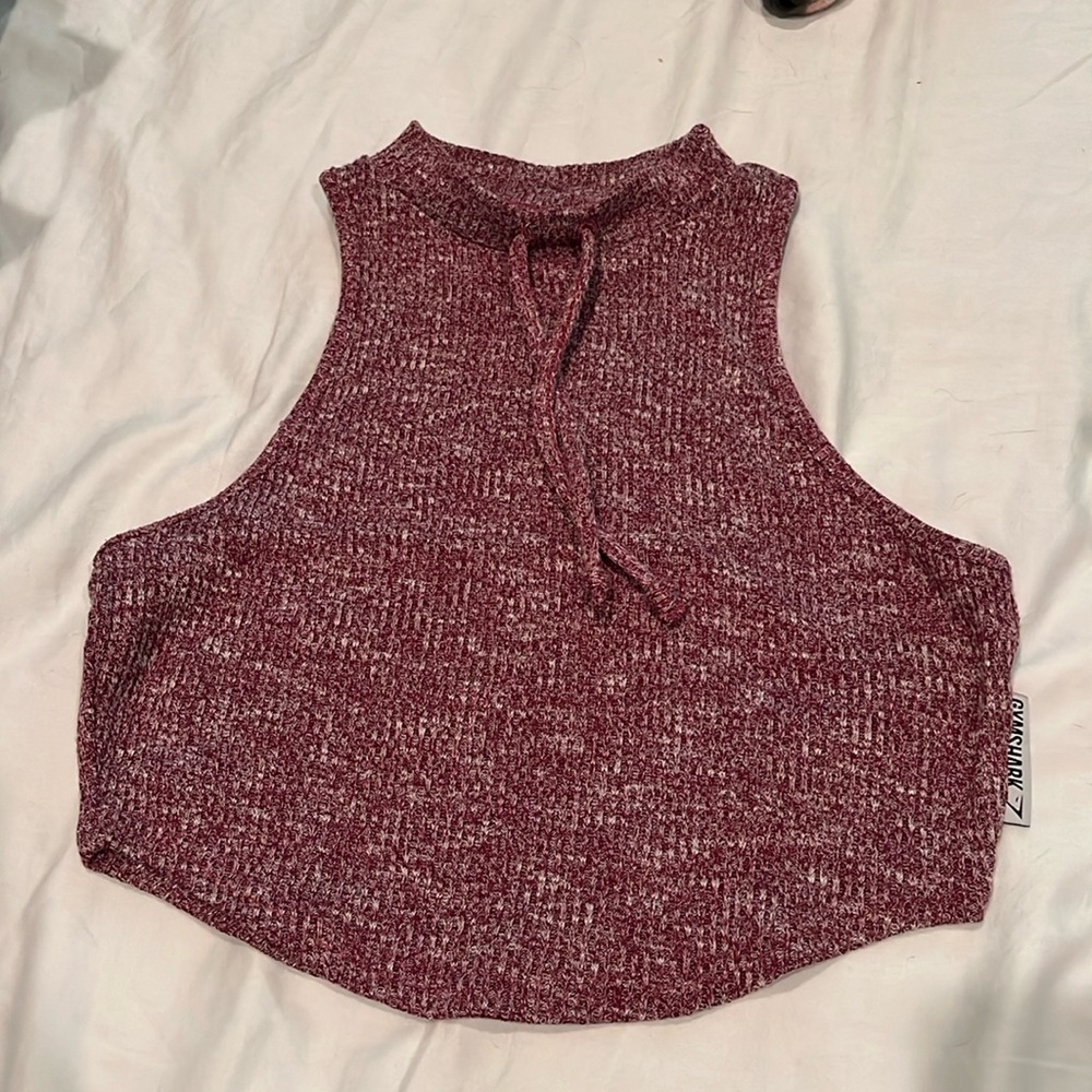 Berry marl medium gymshark crop top